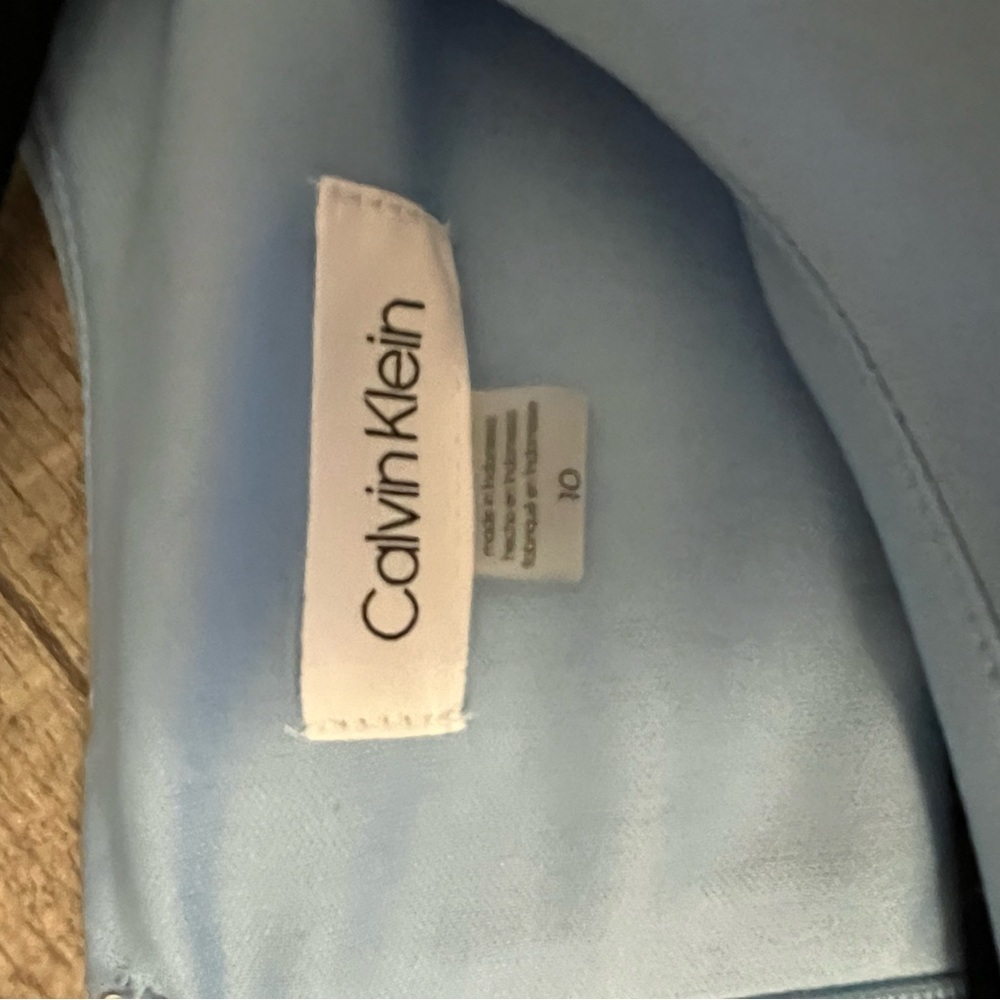 Gorgeous Calvin Klein powder blue fit and flare midi dress size 10 EUC - Picture 8 of 11